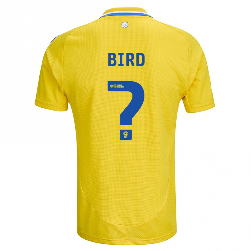 Kinder Fußball Coban Bird #0 Gelb Blau Auswärtstrikot Trikot 2024/25 T-Shirt Luxemburg