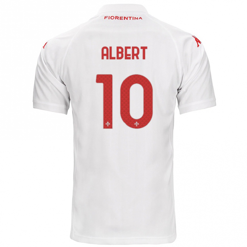 Kinder Fußball Albert Gudmundsson #10 Weiß Auswärtstrikot Trikot 2024/25 T-Shirt Luxemburg