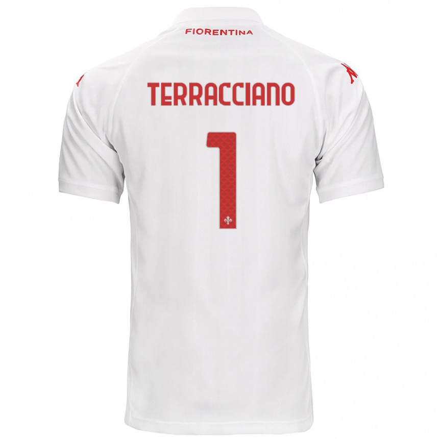 Kinder Fußball Pietro Terracciano #1 Weiß Auswärtstrikot Trikot 2024/25 T-Shirt Luxemburg