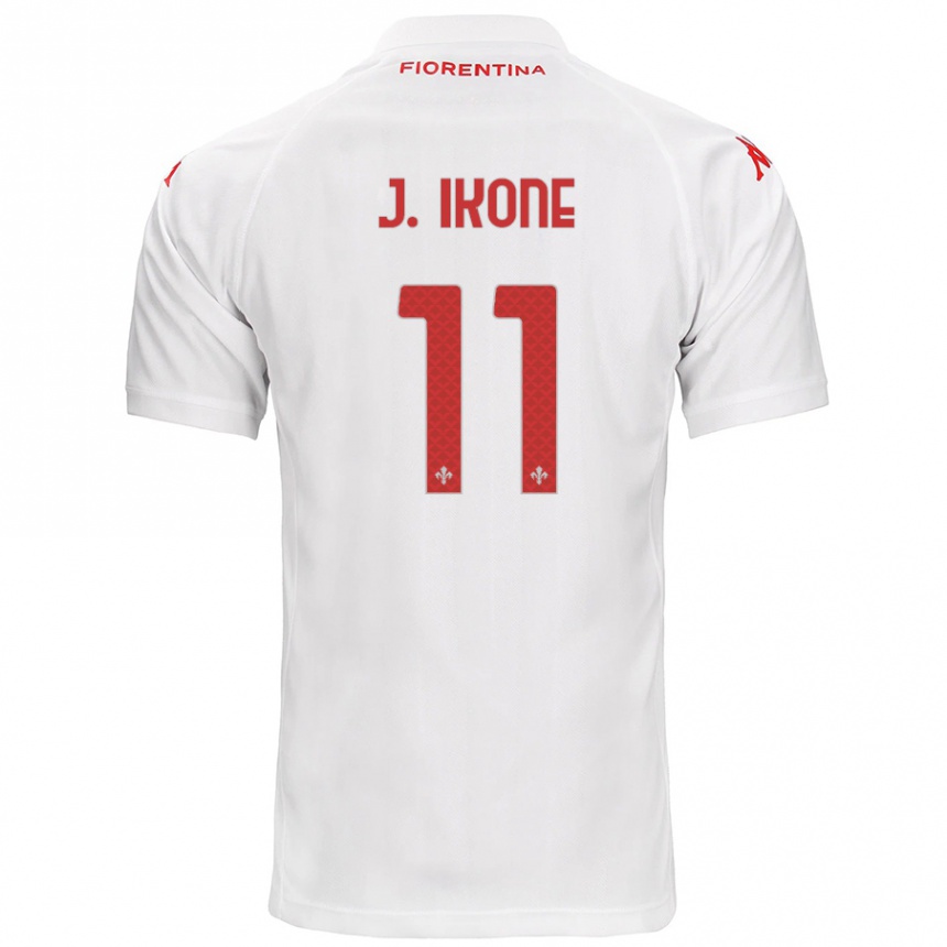 Kinder Fußball Jonathan Ikoné #11 Weiß Auswärtstrikot Trikot 2024/25 T-Shirt Luxemburg