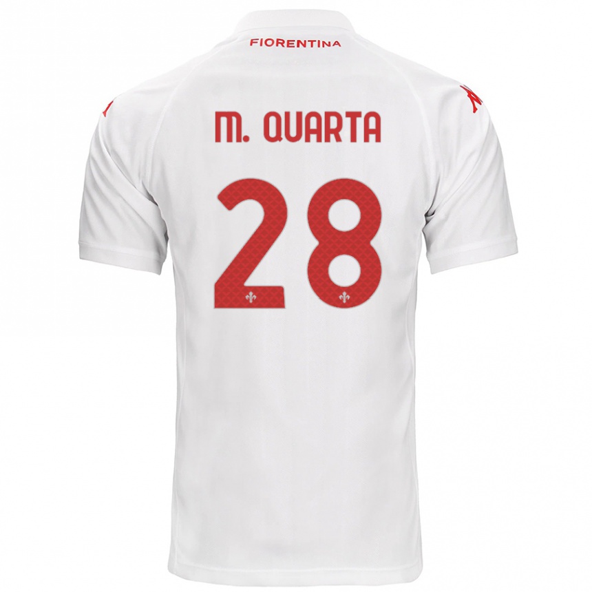 Kinder Fußball Lucas Martínez Quarta #28 Weiß Auswärtstrikot Trikot 2024/25 T-Shirt Luxemburg