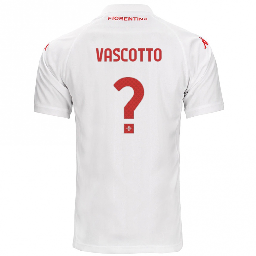 Kinder Fußball Edoardo Vascotto #0 Weiß Auswärtstrikot Trikot 2024/25 T-Shirt Luxemburg