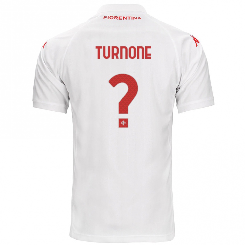 Kinder Fußball Niccolò Turnone #0 Weiß Auswärtstrikot Trikot 2024/25 T-Shirt Luxemburg