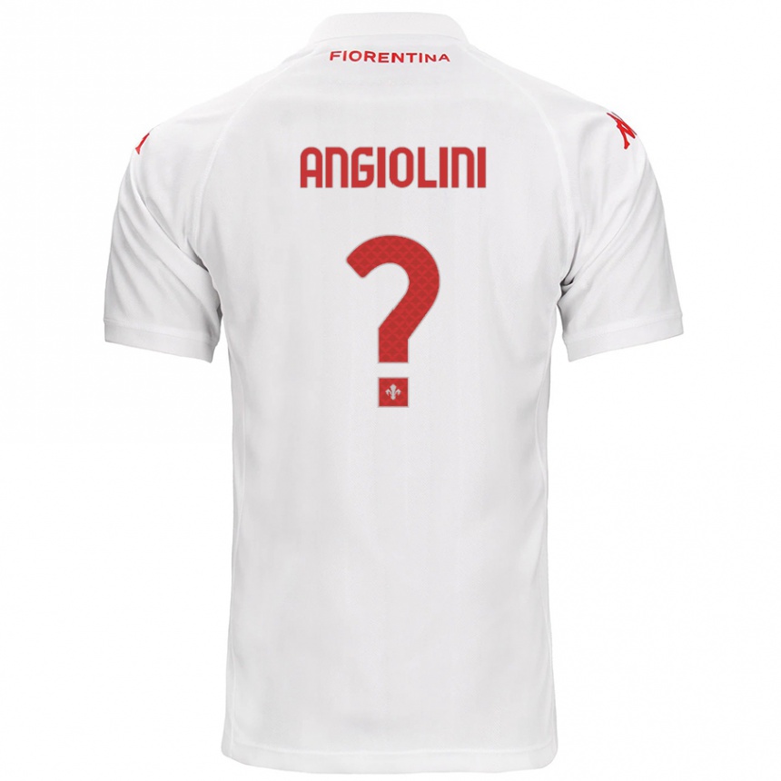 Kinder Fußball Gianmarco Angiolini #0 Weiß Auswärtstrikot Trikot 2024/25 T-Shirt Luxemburg