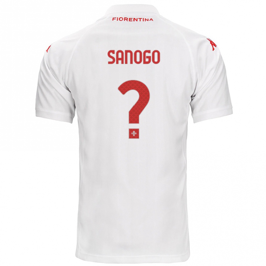 Kinder Fußball Bassidy Sanogo #0 Weiß Auswärtstrikot Trikot 2024/25 T-Shirt Luxemburg