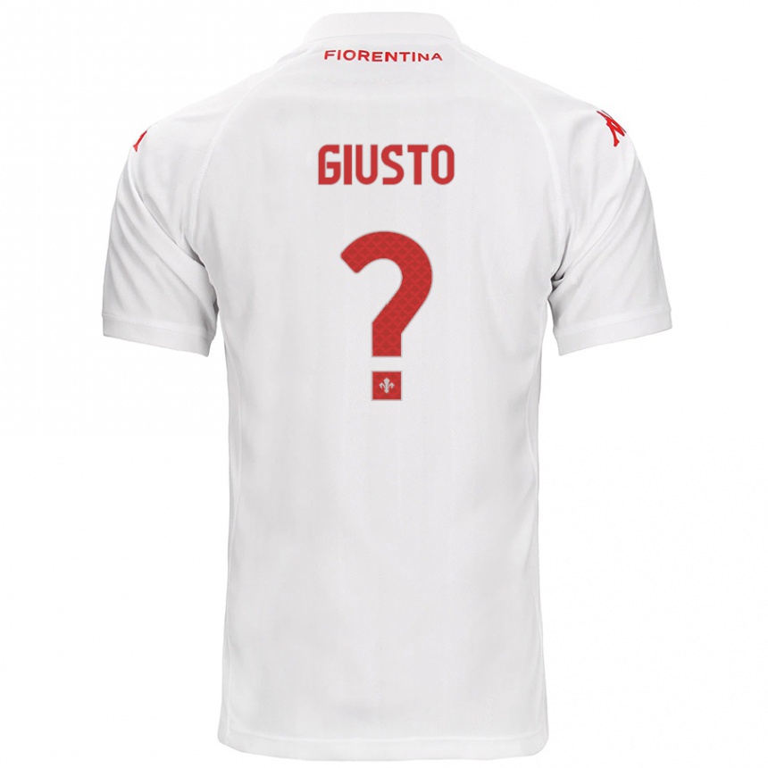 Kinder Fußball Gabriele Giusto #0 Weiß Auswärtstrikot Trikot 2024/25 T-Shirt Luxemburg