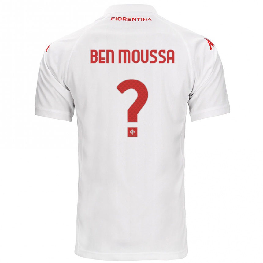 Kinder Fußball Mehdi Ben Moussa #0 Weiß Auswärtstrikot Trikot 2024/25 T-Shirt Luxemburg