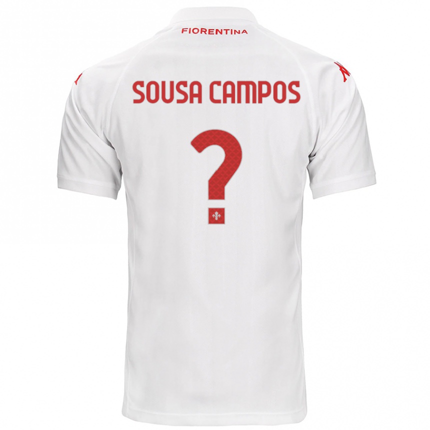 Kinder Fußball Matteo Sousa Campos #0 Weiß Auswärtstrikot Trikot 2024/25 T-Shirt Luxemburg