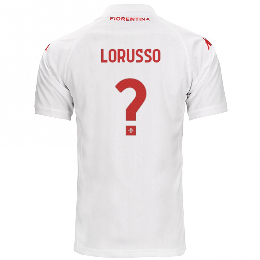 Kinder Fußball Angelo Lorusso #0 Weiß Auswärtstrikot Trikot 2024/25 T-Shirt Luxemburg