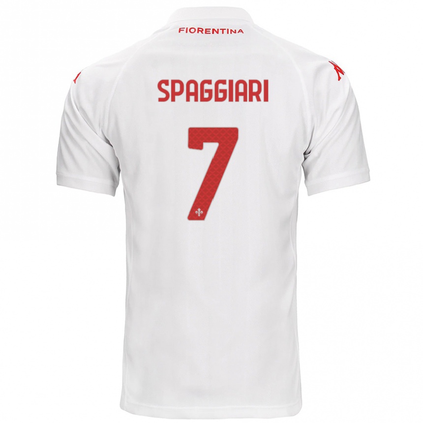 Kinder Fußball Riccardo Spaggiari #7 Weiß Auswärtstrikot Trikot 2024/25 T-Shirt Luxemburg