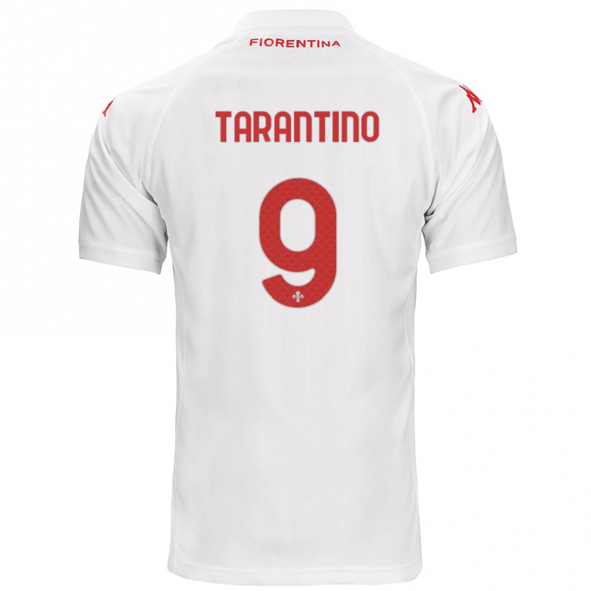 Kinder Fußball Jacopo Tarantino #9 Weiß Auswärtstrikot Trikot 2024/25 T-Shirt Luxemburg