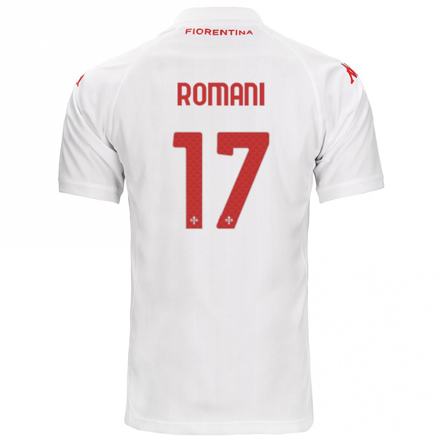 Kinder Fußball Lorenzo Romani #17 Weiß Auswärtstrikot Trikot 2024/25 T-Shirt Luxemburg