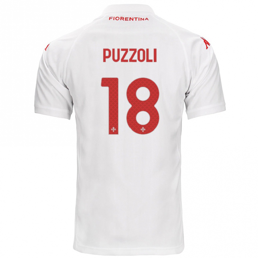 Kinder Fußball Giorgio Puzzoli #18 Weiß Auswärtstrikot Trikot 2024/25 T-Shirt Luxemburg