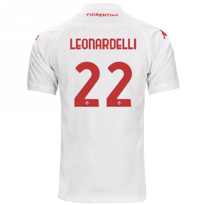 Kinder Fußball Pietro Leonardelli #22 Weiß Auswärtstrikot Trikot 2024/25 T-Shirt Luxemburg