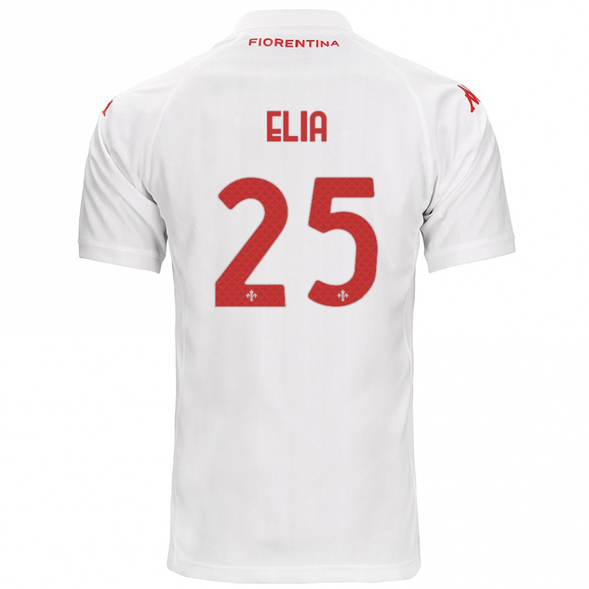 Kinder Fußball Mirko Elia #25 Weiß Auswärtstrikot Trikot 2024/25 T-Shirt Luxemburg