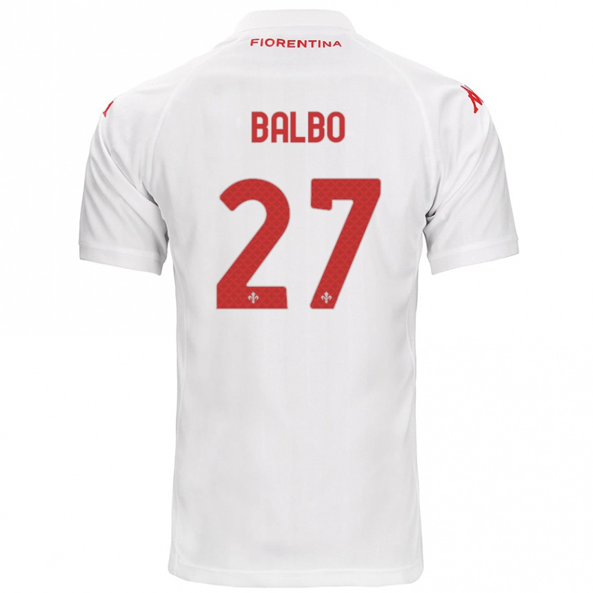 Kinder Fußball Luis Balbo #27 Weiß Auswärtstrikot Trikot 2024/25 T-Shirt Luxemburg