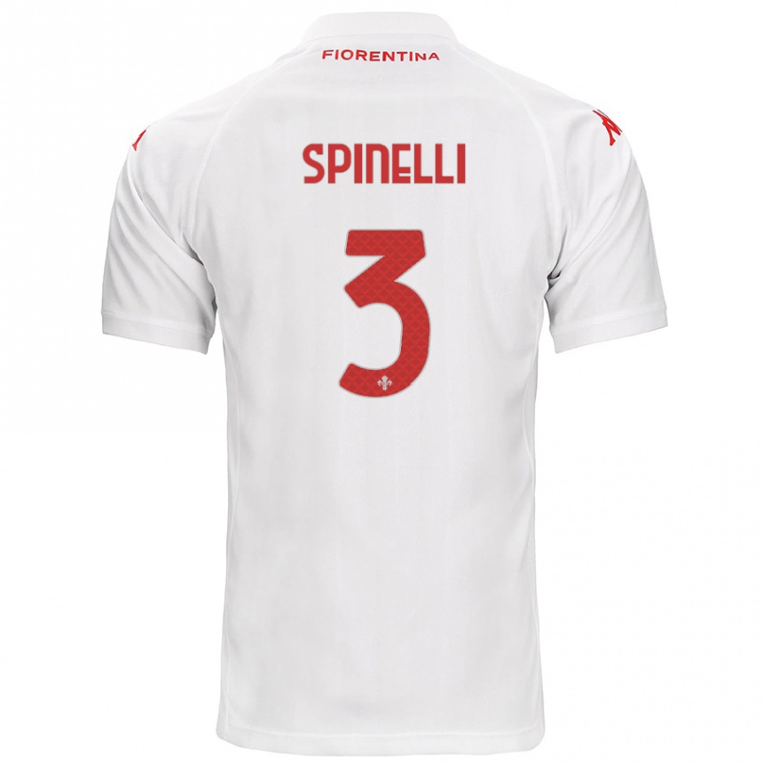 Kinder Fußball Giorgia Spinelli #3 Weiß Auswärtstrikot Trikot 2024/25 T-Shirt Luxemburg