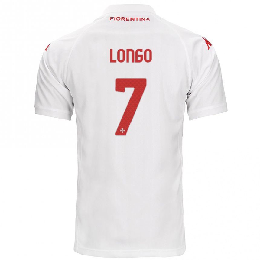 Kinder Fußball Miriam Longo #7 Weiß Auswärtstrikot Trikot 2024/25 T-Shirt Luxemburg