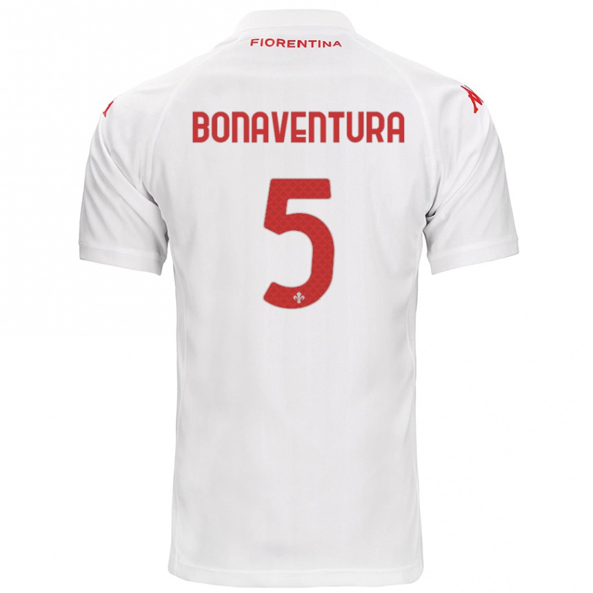 Kinder Fußball Giacomo Bonaventura #5 Weiß Auswärtstrikot Trikot 2024/25 T-Shirt Luxemburg