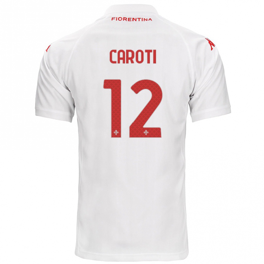 Kinder Fußball Filippo Caroti #12 Weiß Auswärtstrikot Trikot 2024/25 T-Shirt Luxemburg