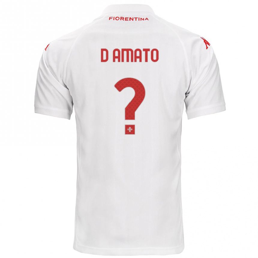 Kinder Fußball Gabriele D'amato #0 Weiß Auswärtstrikot Trikot 2024/25 T-Shirt Luxemburg