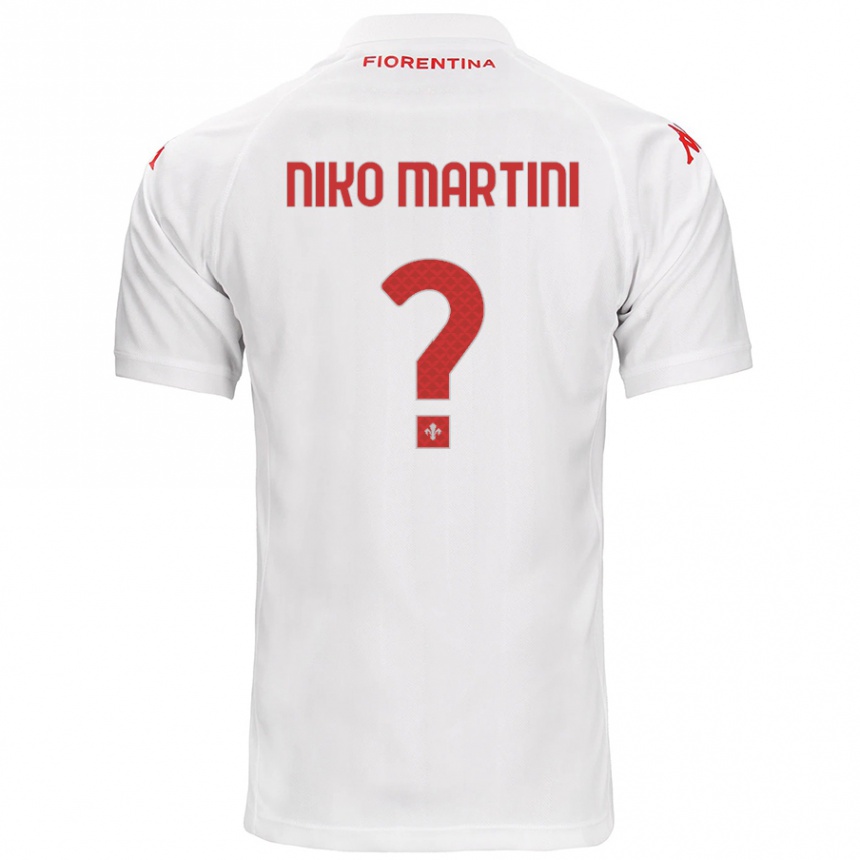 Kinder Fußball Niko Martini #0 Weiß Auswärtstrikot Trikot 2024/25 T-Shirt Luxemburg