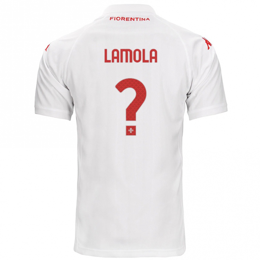 Kinder Fußball Lorenzo Lamola #0 Weiß Auswärtstrikot Trikot 2024/25 T-Shirt Luxemburg