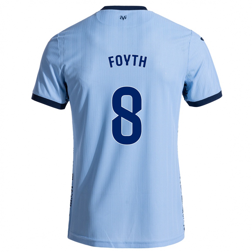 Kinder Fußball Juan Foyth #8 Himmelblau Auswärtstrikot Trikot 2024/25 T-Shirt Luxemburg