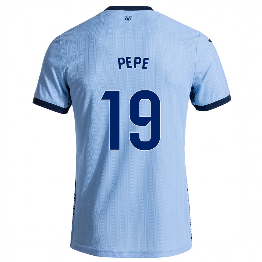 Kinder Fußball Nicolas Pepe #19 Himmelblau Auswärtstrikot Trikot 2024/25 T-Shirt Luxemburg