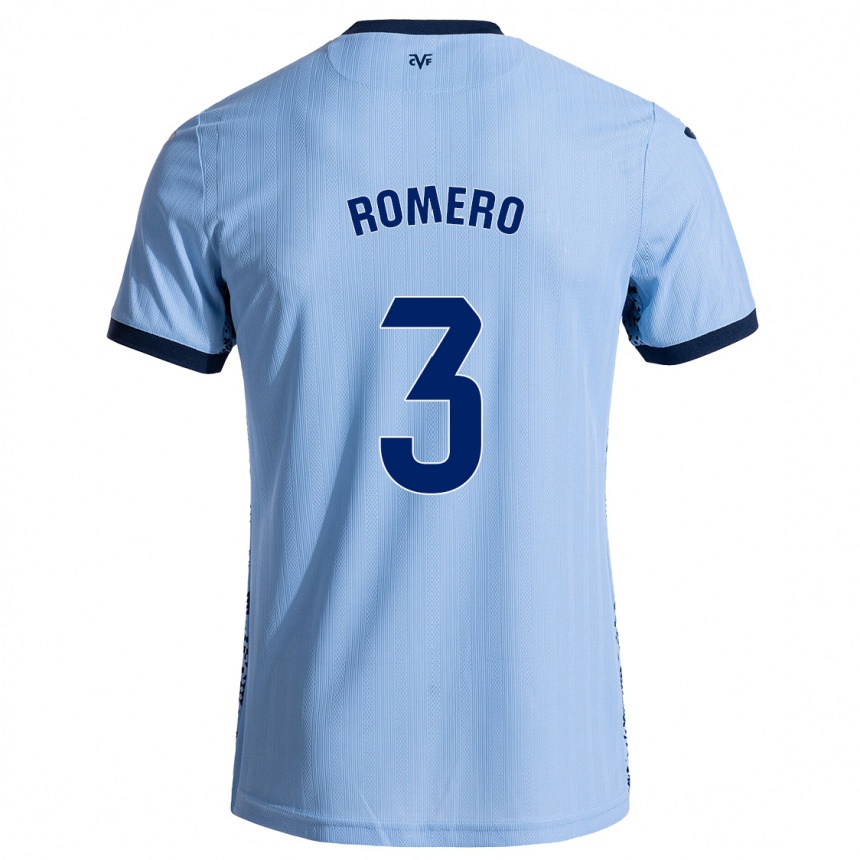 Kinder Fußball Cristo Romero #3 Himmelblau Auswärtstrikot Trikot 2024/25 T-Shirt Luxemburg