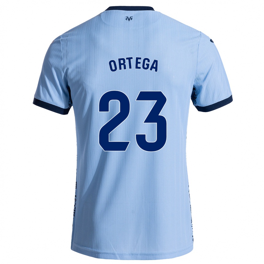 Kinder Fußball Jordi Ortega #23 Himmelblau Auswärtstrikot Trikot 2024/25 T-Shirt Luxemburg