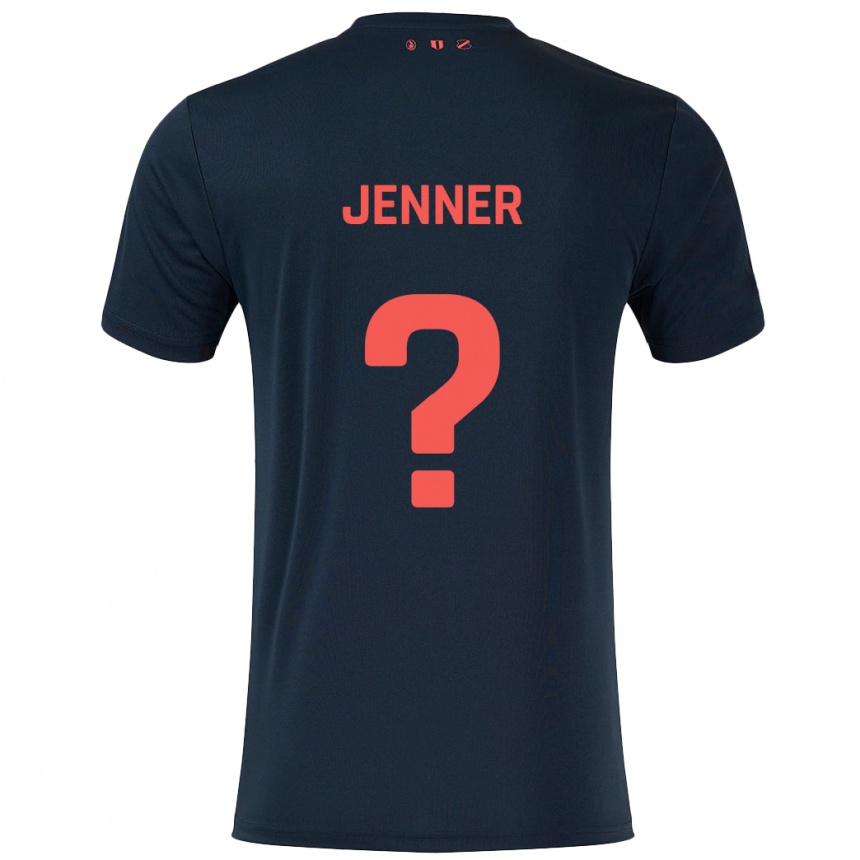 Kinder Fußball Ivar Jenner #0 Schwarz Rot Auswärtstrikot Trikot 2024/25 T-Shirt Luxemburg