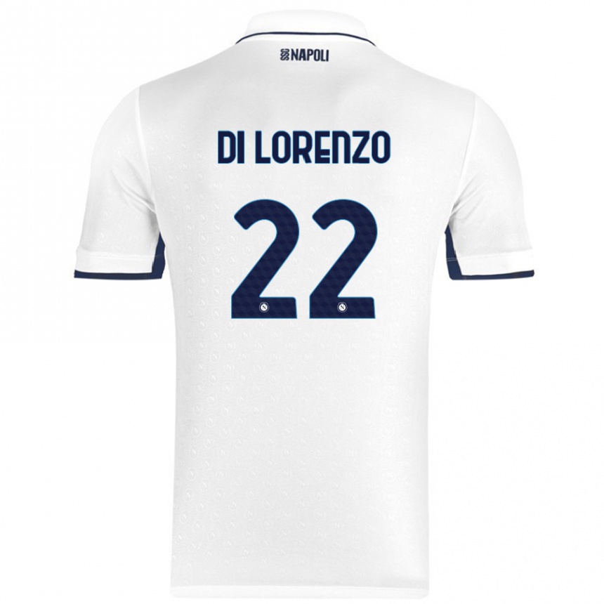 Kinder Fußball Giovanni Di Lorenzo #22 Weiß Königsblau Auswärtstrikot Trikot 2024/25 T-Shirt Luxemburg