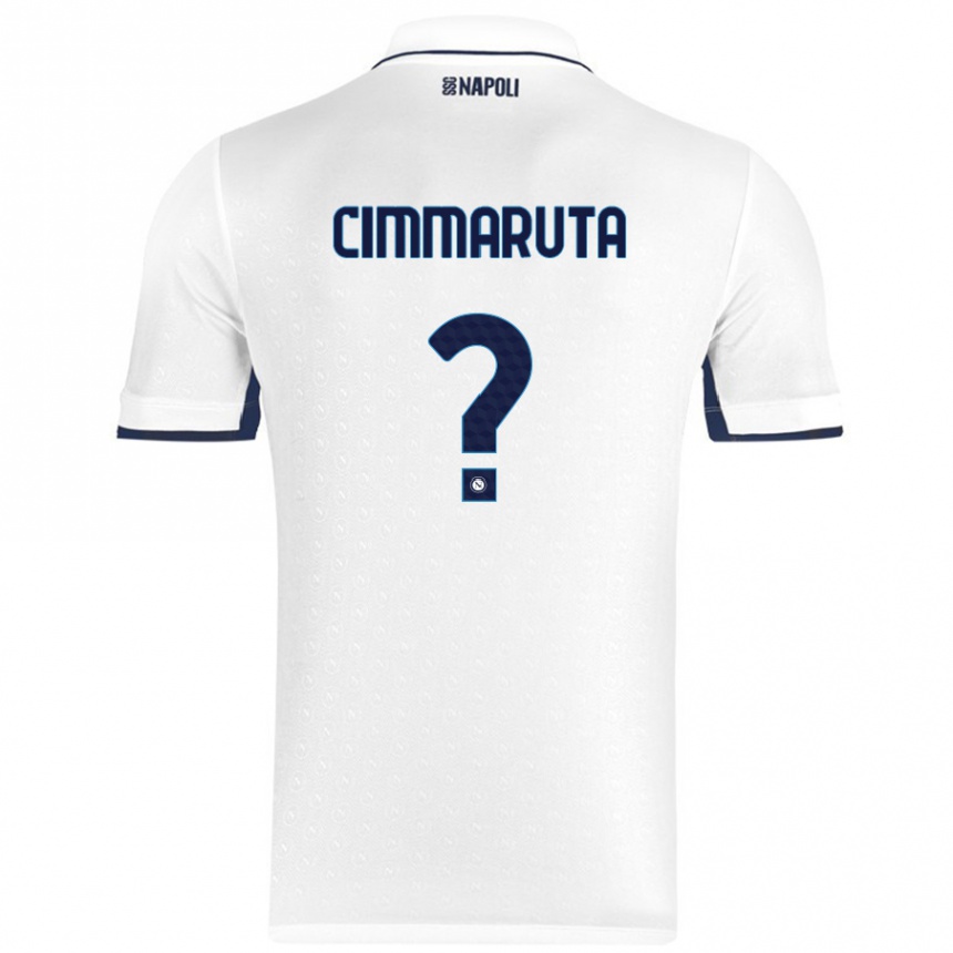 Kinder Fußball Antonio Cimmaruta #0 Weiß Königsblau Auswärtstrikot Trikot 2024/25 T-Shirt Luxemburg