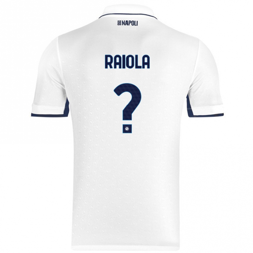 Kinder Fußball Arturo Raiola #0 Weiß Königsblau Auswärtstrikot Trikot 2024/25 T-Shirt Luxemburg