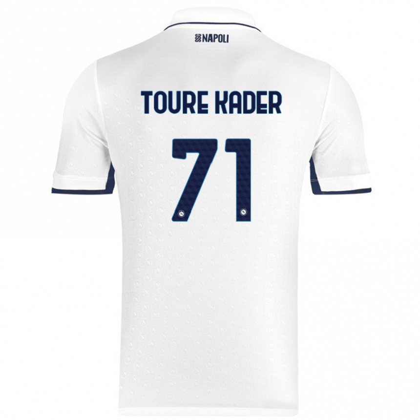 Kinder Fußball Aziz Toure Kader #71 Weiß Königsblau Auswärtstrikot Trikot 2024/25 T-Shirt Luxemburg