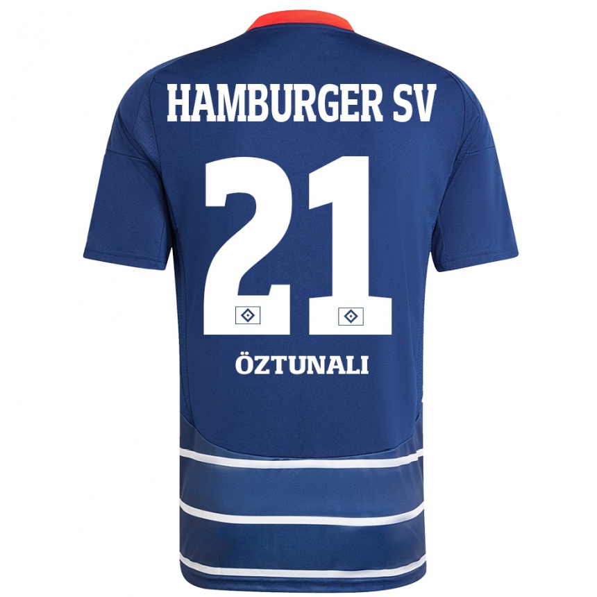 Kinder Fußball Levin Öztunali #21 Dunkelblau Auswärtstrikot Trikot 2024/25 T-Shirt Luxemburg