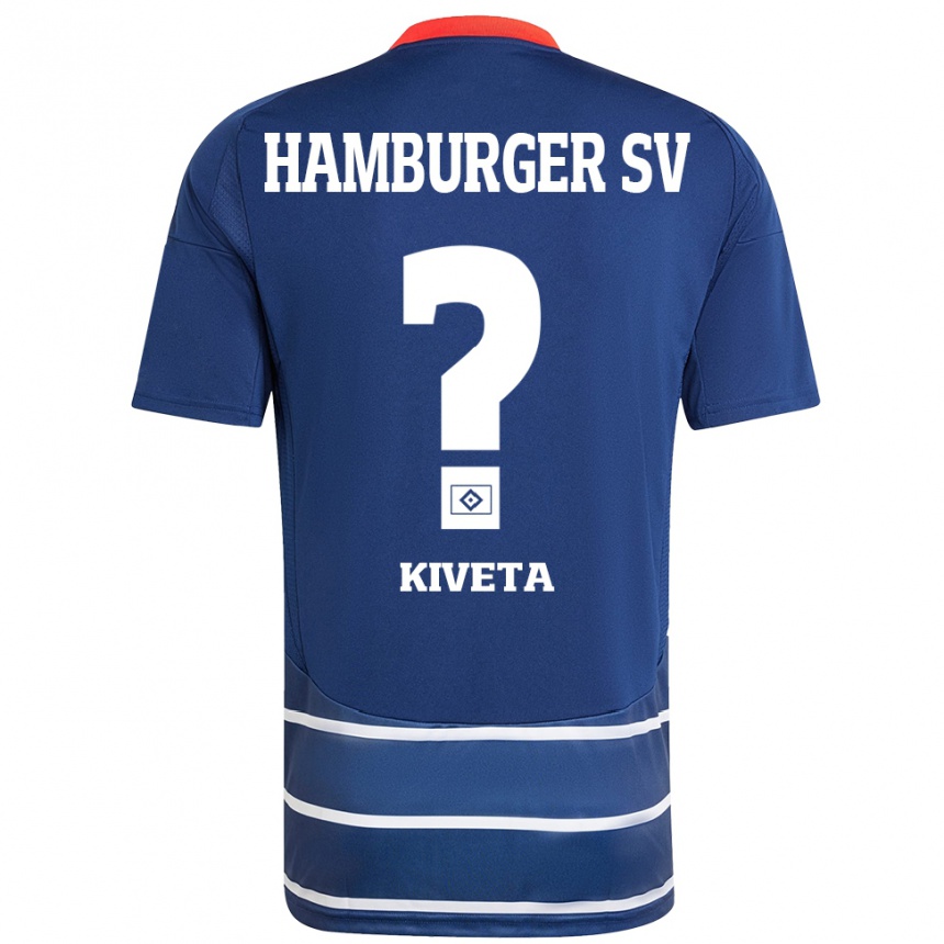 Kinder Fußball Glory Kiveta #0 Dunkelblau Auswärtstrikot Trikot 2024/25 T-Shirt Luxemburg