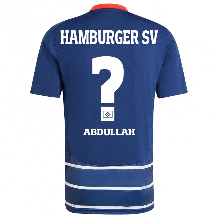 Kinder Fußball Majeed Salo Abdullah #0 Dunkelblau Auswärtstrikot Trikot 2024/25 T-Shirt Luxemburg