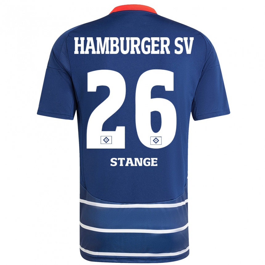 Kinder Fußball Otto Stange #26 Dunkelblau Auswärtstrikot Trikot 2024/25 T-Shirt Luxemburg