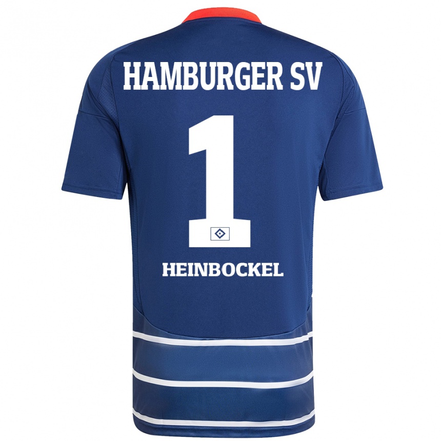 Kinder Fußball Simon Heinbockel #1 Dunkelblau Auswärtstrikot Trikot 2024/25 T-Shirt Luxemburg