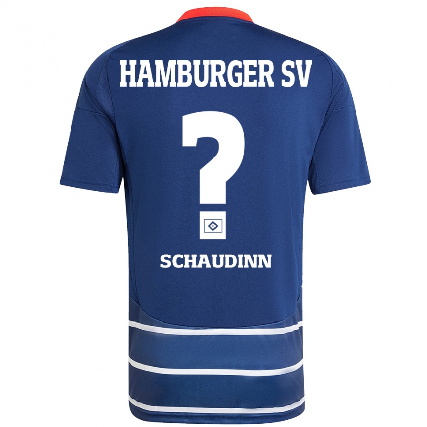 Kinder Fußball Timo Schaudinn #0 Dunkelblau Auswärtstrikot Trikot 2024/25 T-Shirt Luxemburg