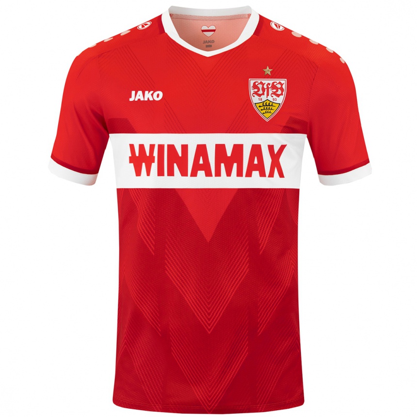 Kinder Fußball Pascal Stenzel #15 Rot Weiß Auswärtstrikot Trikot 2024/25 T-Shirt Luxemburg