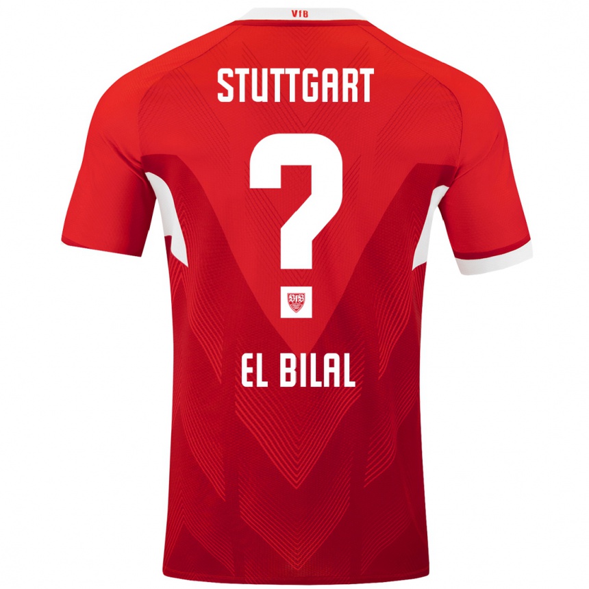 Kinder Fußball El Bilal Touré #0 Rot Weiß Auswärtstrikot Trikot 2024/25 T-Shirt Luxemburg