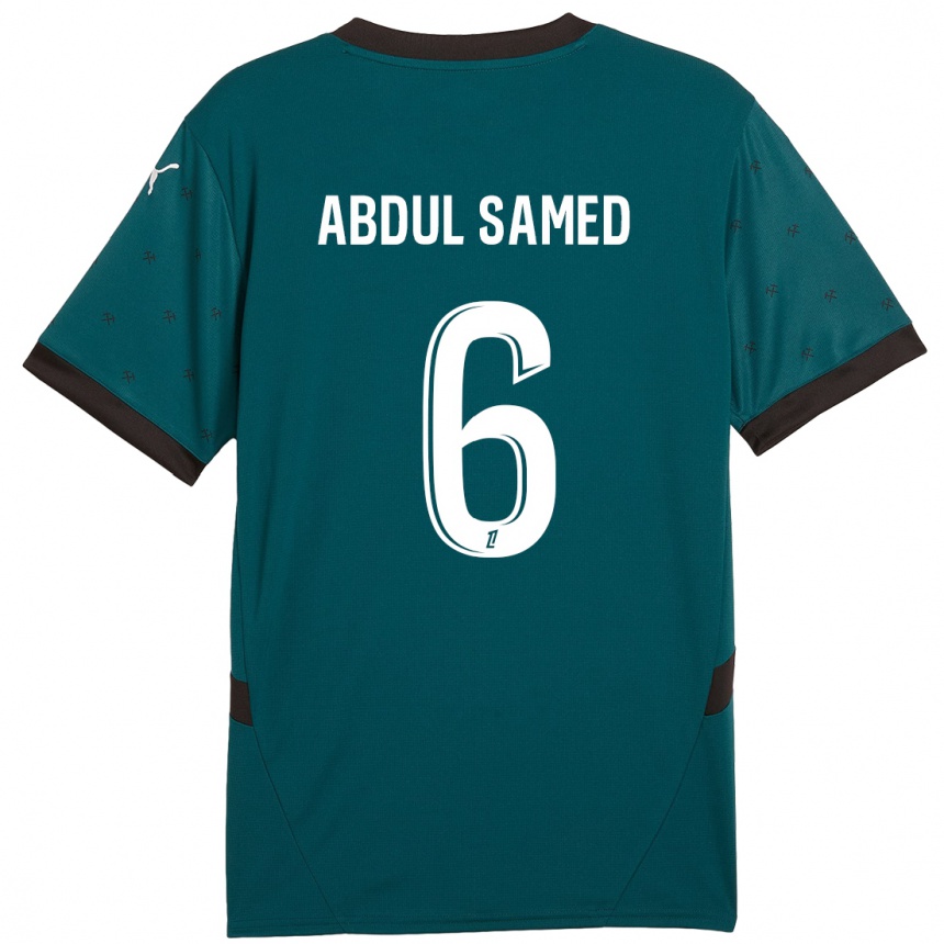 Kinder Fußball Salis Abdul Samed #6 Dunkelgrün Auswärtstrikot Trikot 2024/25 T-Shirt Luxemburg