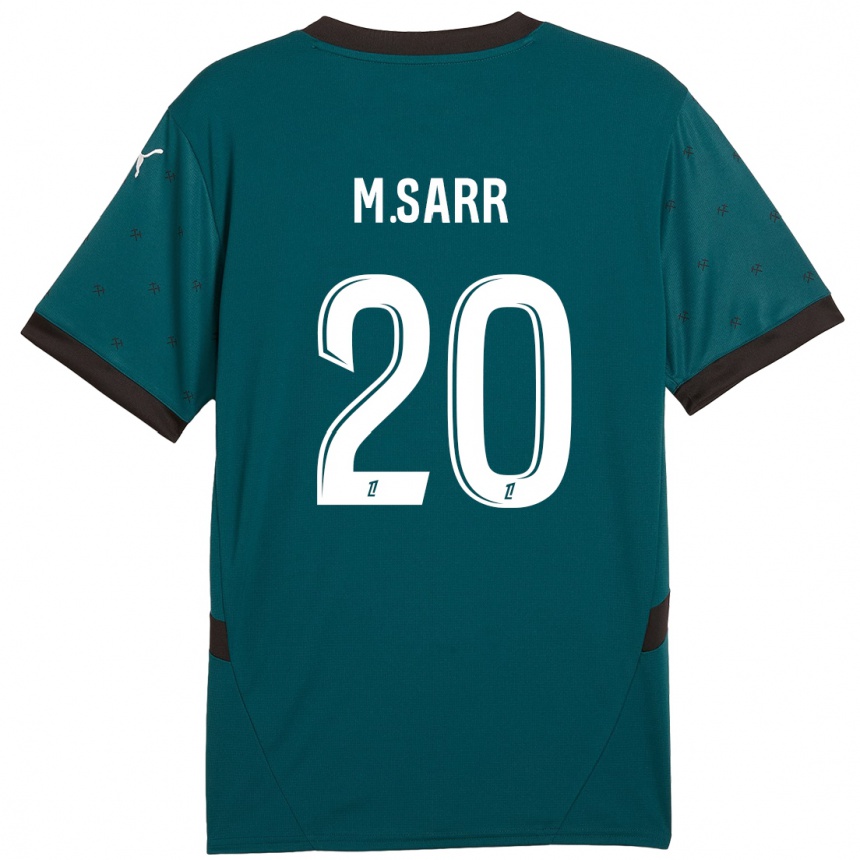 Kinder Fußball Malang Sarr #20 Dunkelgrün Auswärtstrikot Trikot 2024/25 T-Shirt Luxemburg