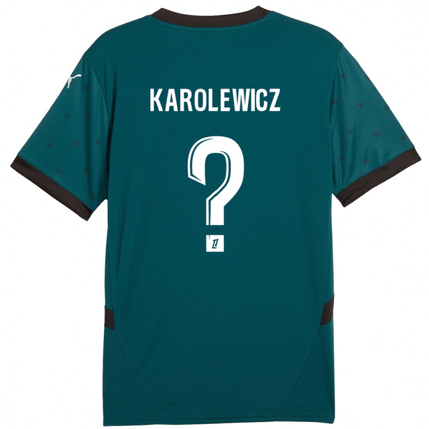 Kinder Fußball Roman Karolewicz #0 Dunkelgrün Auswärtstrikot Trikot 2024/25 T-Shirt Luxemburg