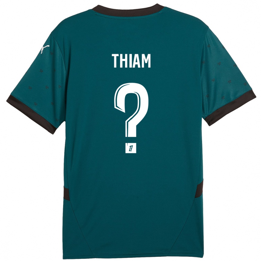 Kinder Fußball Mamadou Thiam #0 Dunkelgrün Auswärtstrikot Trikot 2024/25 T-Shirt Luxemburg