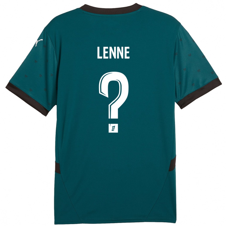 Kinder Fußball Oscar Lenne #0 Dunkelgrün Auswärtstrikot Trikot 2024/25 T-Shirt Luxemburg