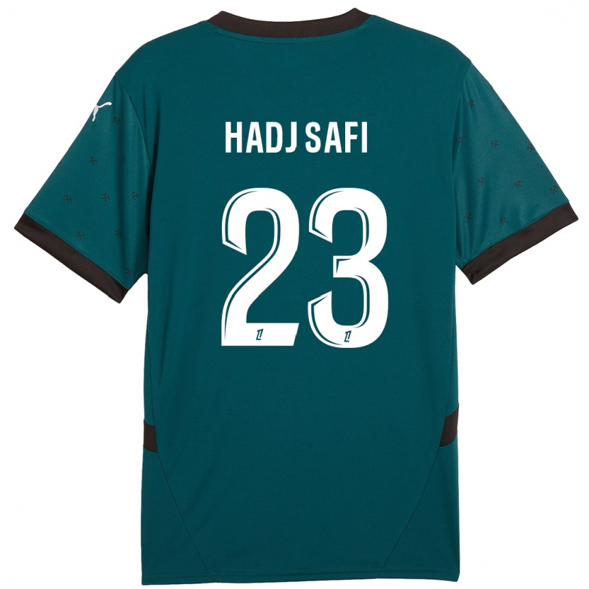 Kinder Fußball Souhina Hadj Safi #23 Dunkelgrün Auswärtstrikot Trikot 2024/25 T-Shirt Luxemburg